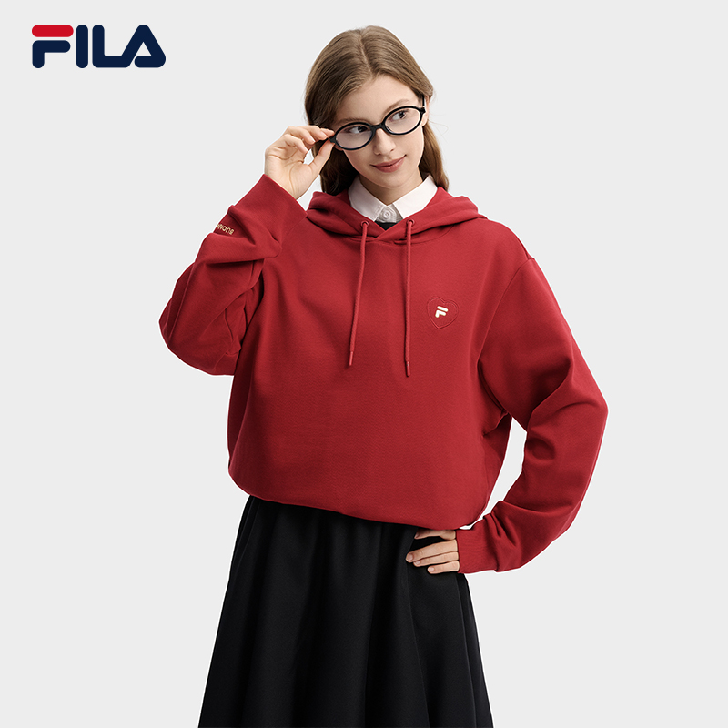 【马上起飞】Fila/斐乐新年情侣款连帽卫衣时尚百搭长袖F11U619204F