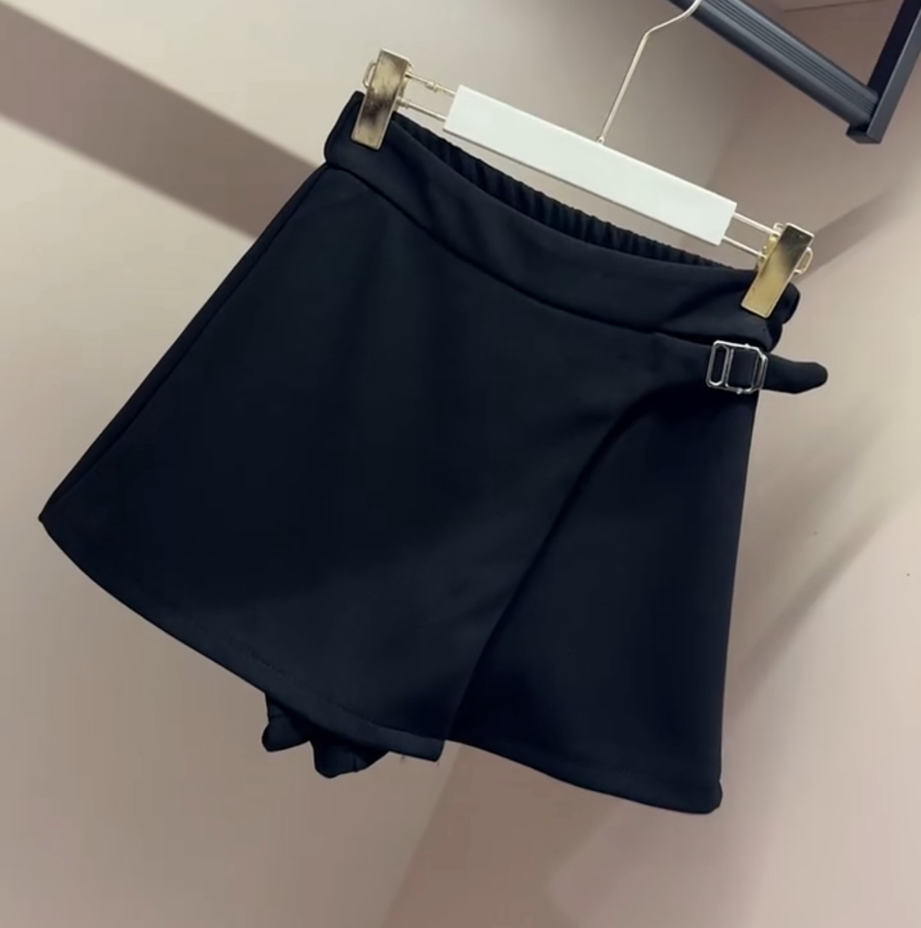秋冬短裤裙辣妹女士休闲时尚裙裤开叉高腰