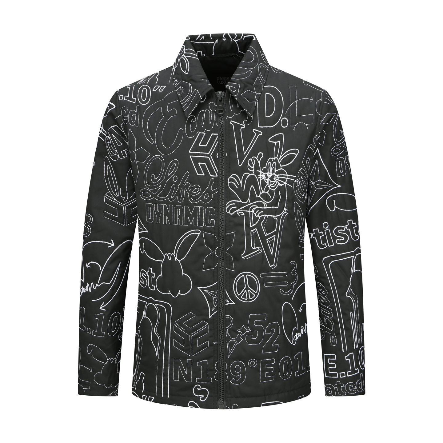 H1252卡迪系列轻奢潮款男式秋冬夹克 时尚休闲保暖防风棉服外套