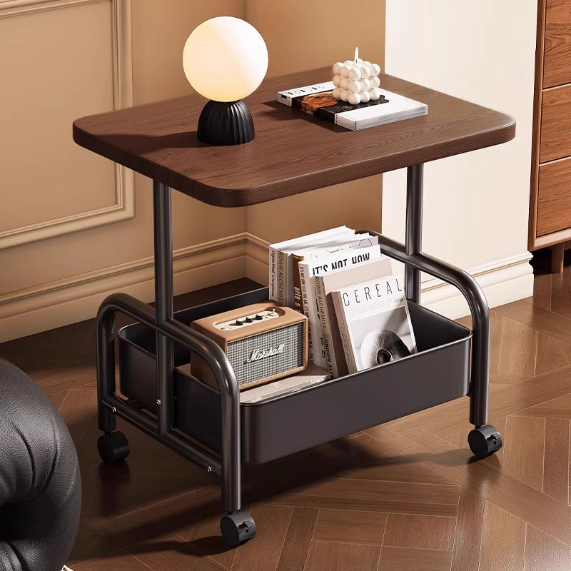 西邮哥【新疆包邮】中古风小推车客厅家用移动沙发边几床头柜小桌子
