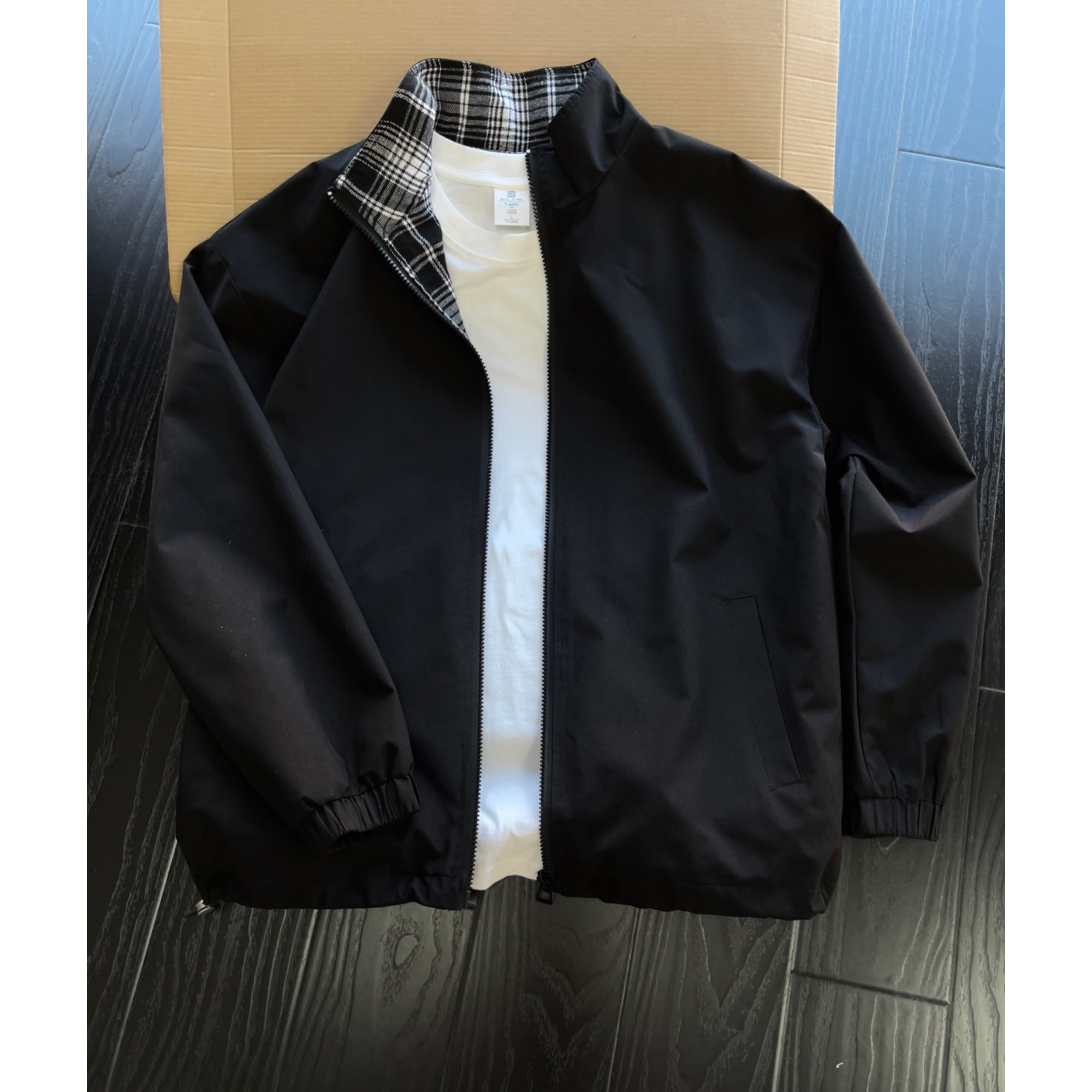 cleanfit撞色格子夹克男春秋季潮牌美式复古拼接宽松廓形情侣外套