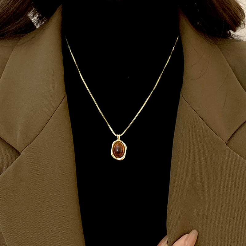 合金项链 复古小众精致吊坠项链女时尚叠戴蛇骨链高级感锁骨链