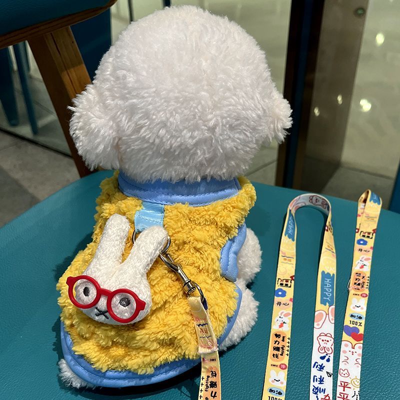 比熊宠物衣服猫咪小狗冬季保暖冬泰迪小型犬加厚鹿犬防寒可牵引LK