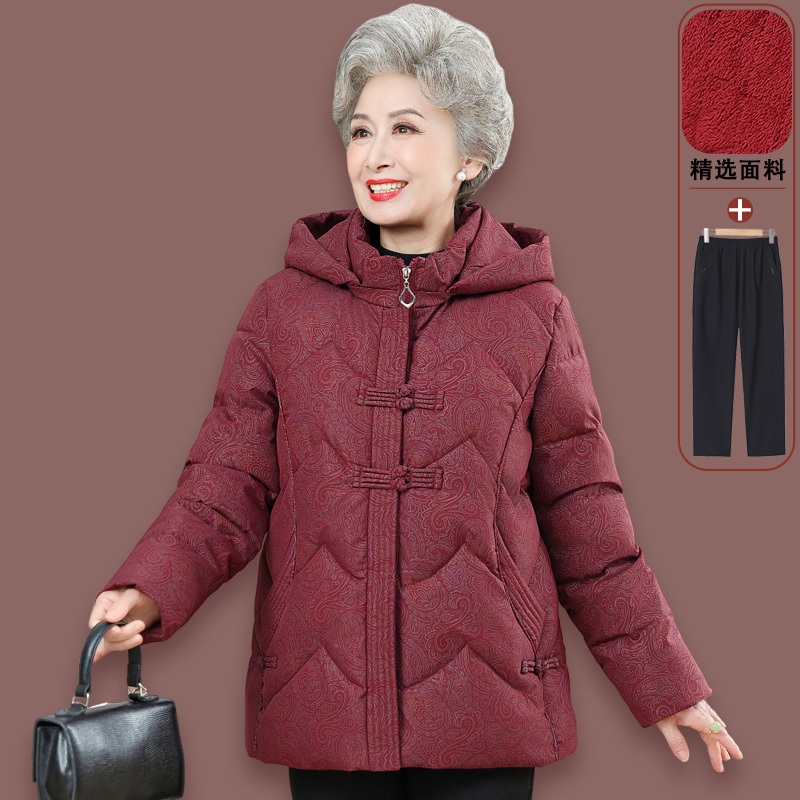 中老年秋冬装妈妈棉服加厚外套奶奶装老太太百搭女装加厚棉袄上衣