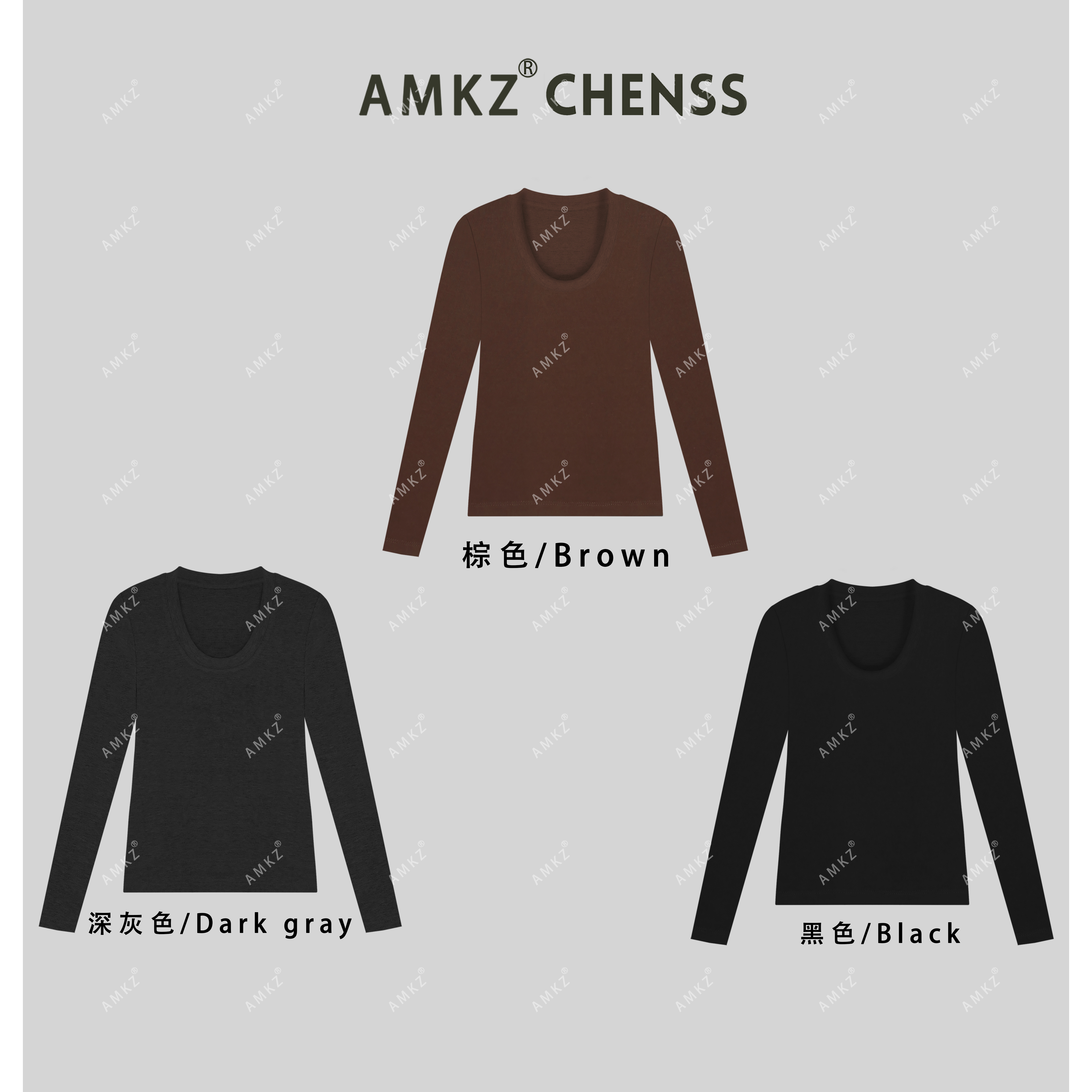 陳33U领【莱赛尔天丝+绵羊毛】 高端设计感极简风气质T恤795X