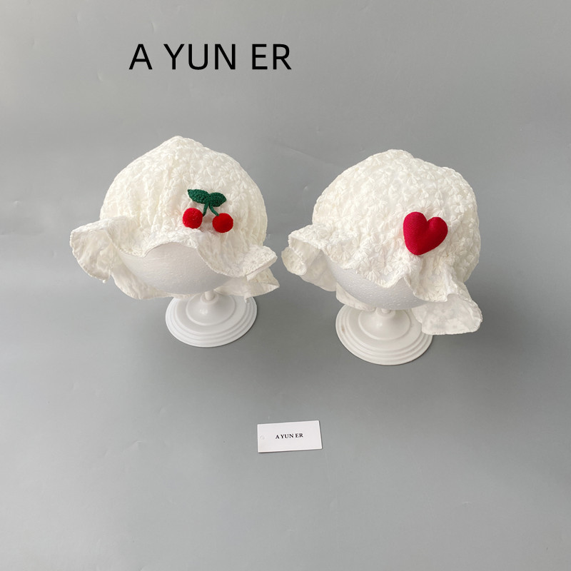 婴儿帽子春秋款韩版洋气花朵渔夫帽小月龄女宝宝外出可调节公主帽