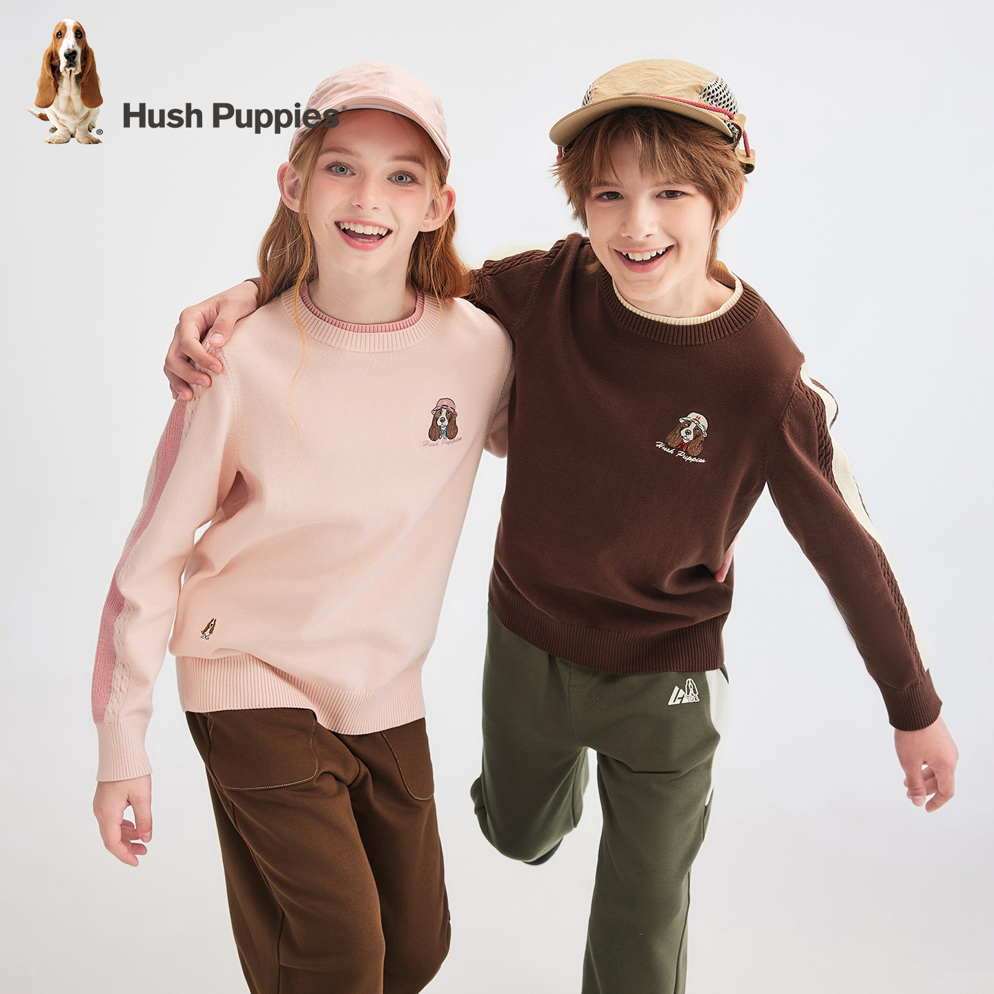 【假两件圆领线衣】暇步士童装2025秋季新款儿童套头休闲圆领线衣