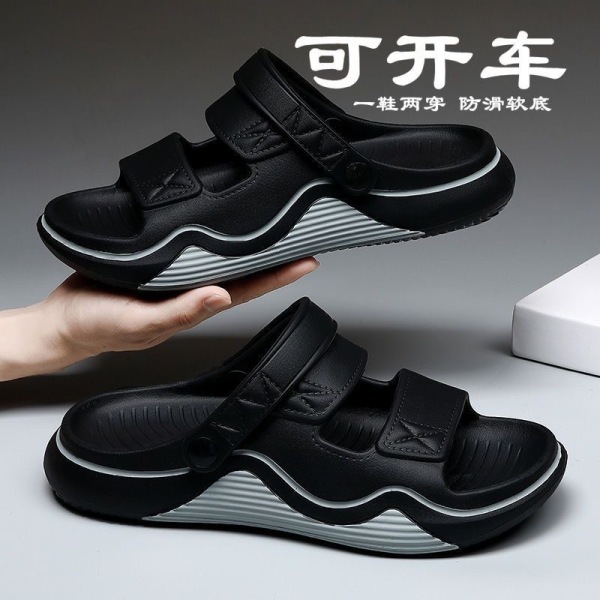 凉鞋男外穿韩版厚底防滑潮流透气踩屎感防臭沙滩鞋两用凉拖鞋男款