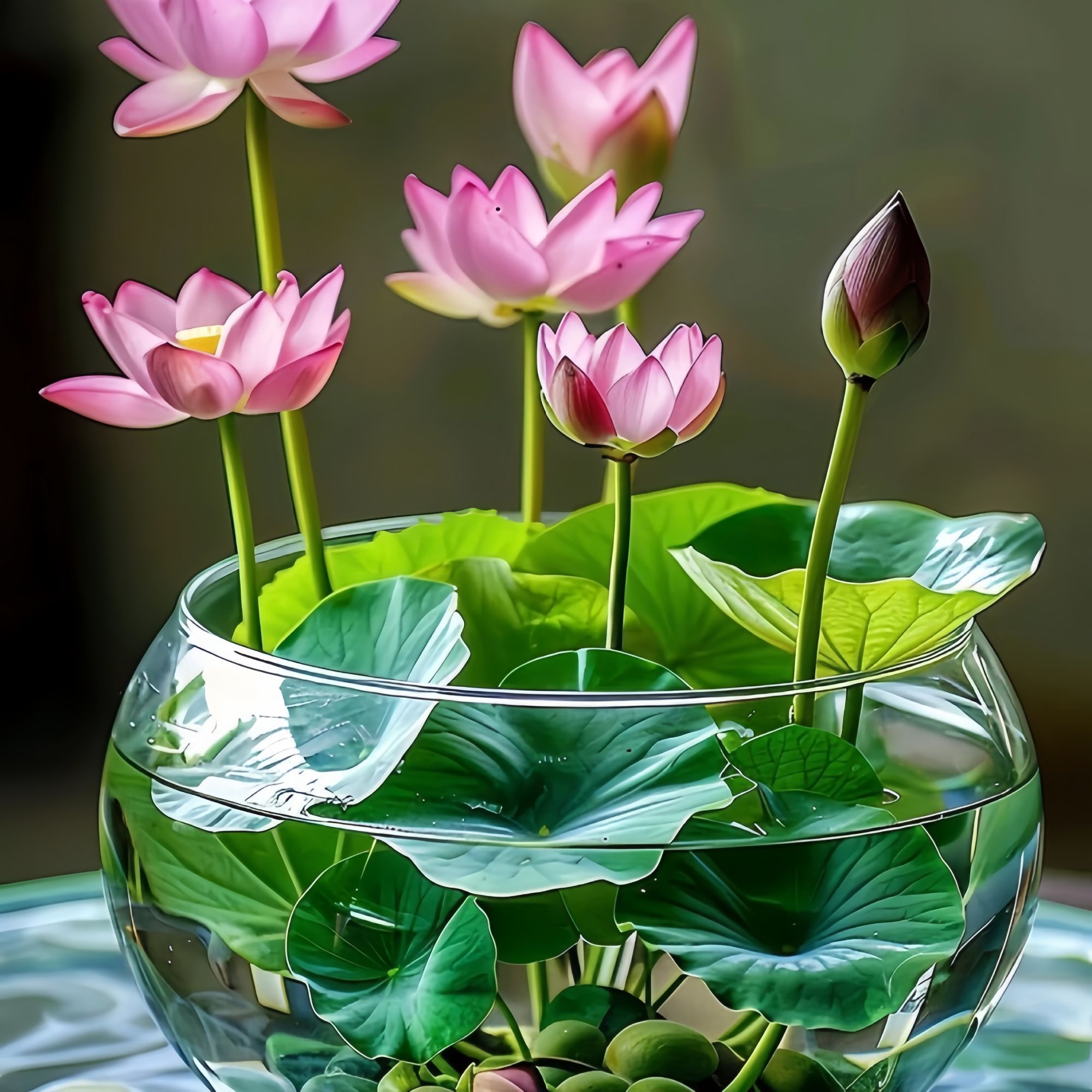 【水培碗莲】碗莲种荷花四季开花睡莲绿植花卉种植水培水养无土盆栽