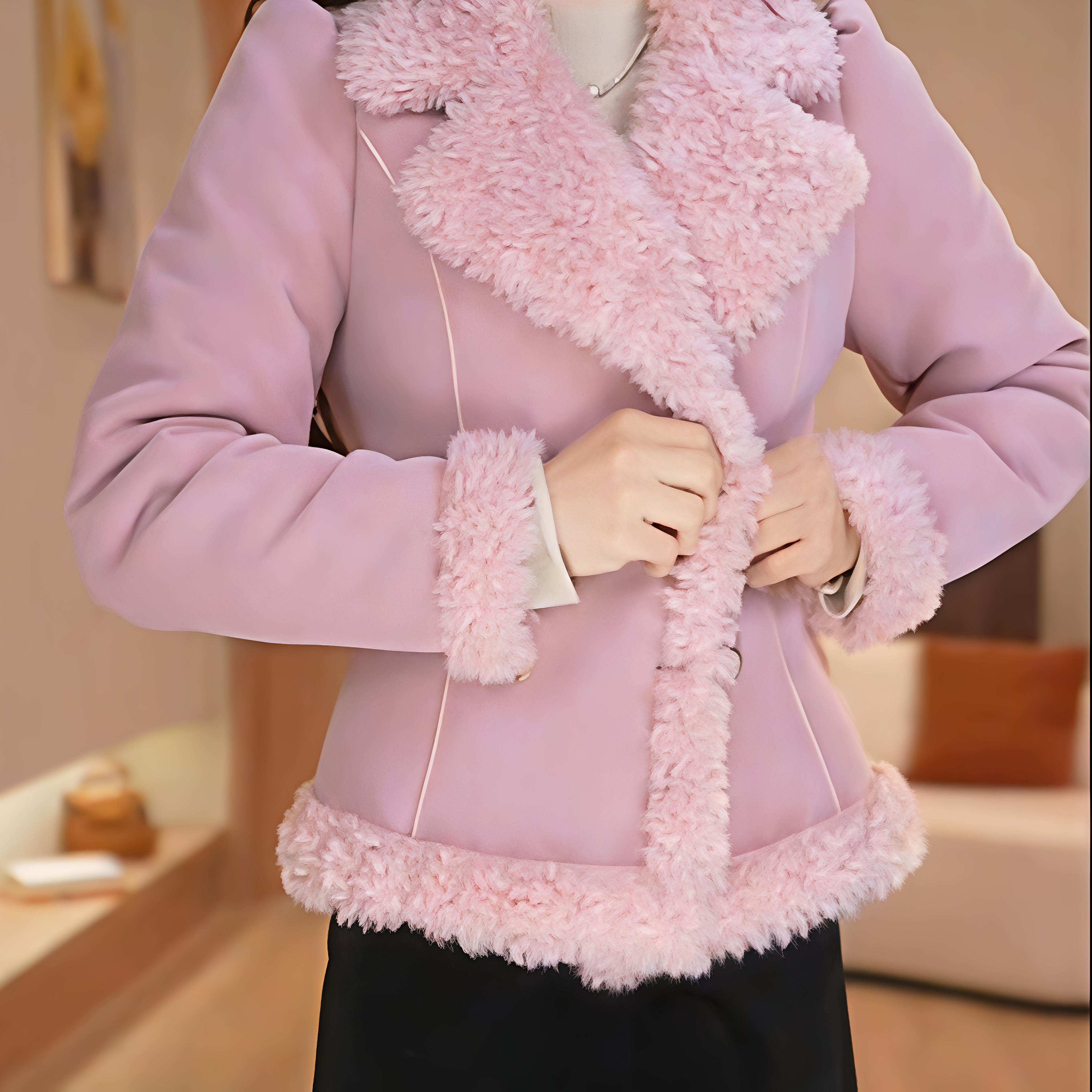 2025加绒加厚短款女士外套冬季新款时尚修身洋气小个子百搭上衣