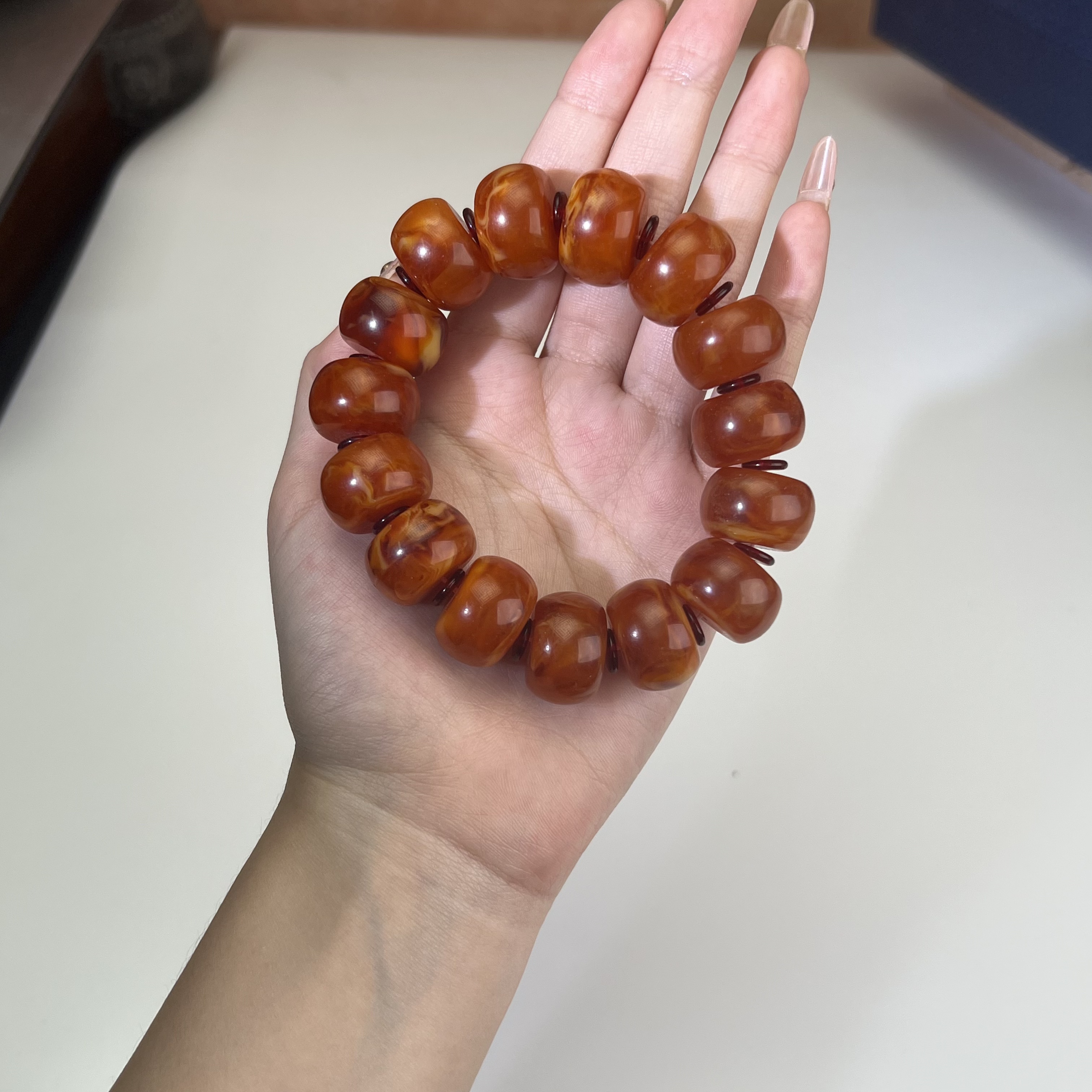 捌 复古精选橙手串