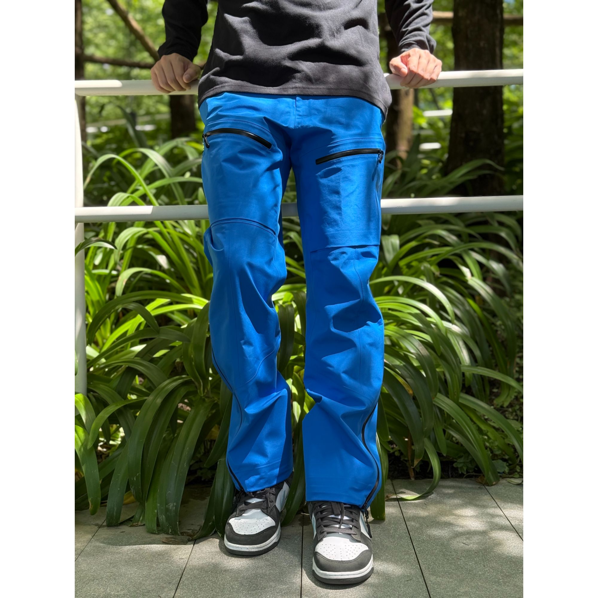 豪希新款户外3防半拉链冲锋裤男女同款防风防水透气登山裤