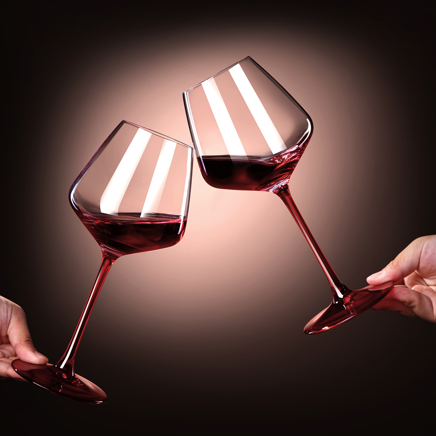 【玫瑰庄园】创意勃艮第红酒杯欧式冷切口一体红领结高脚大肚杯