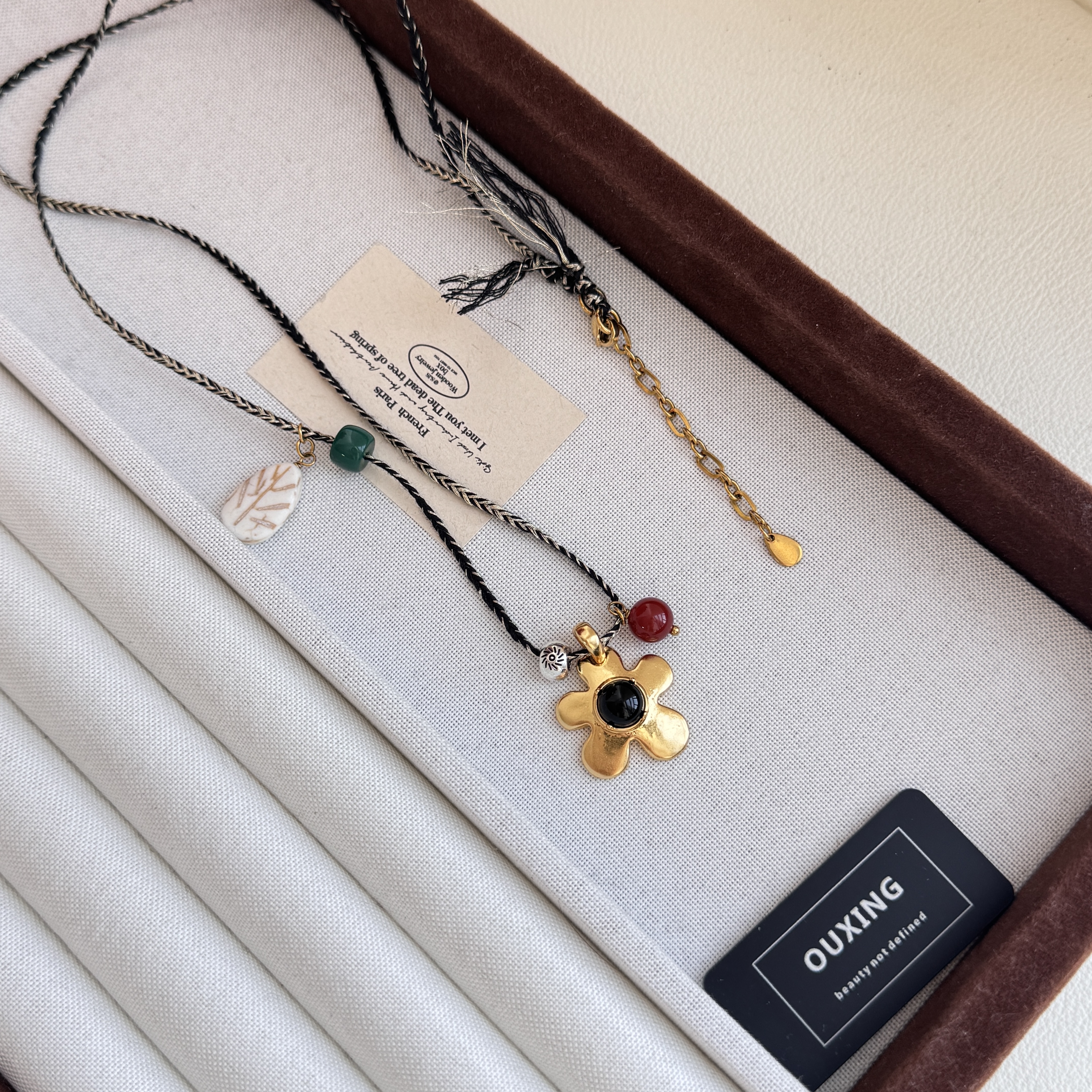 钛钢棉绳项链 [硕果]手工编绳气质百搭简约小众设计项链