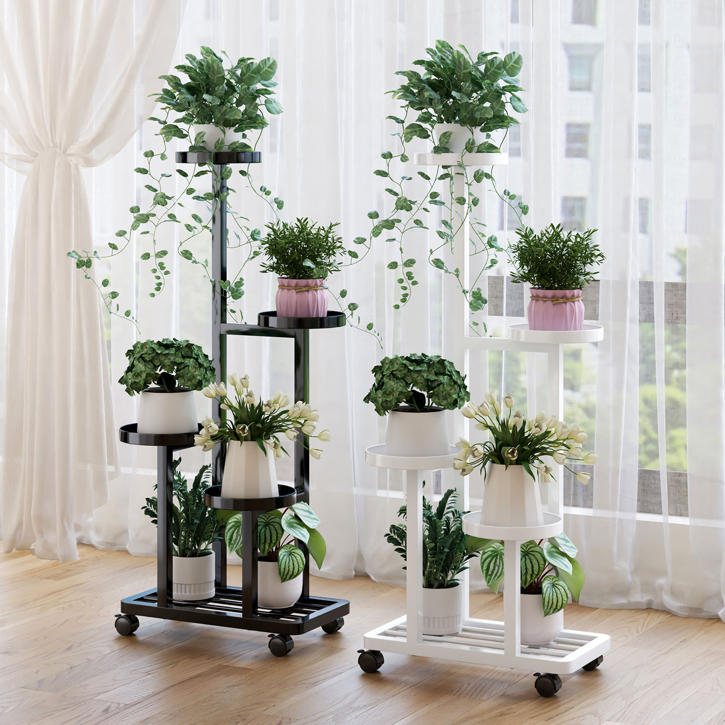 客厅多层花架子绿植置物架落地式新款室内阳台家用花盆架可移动