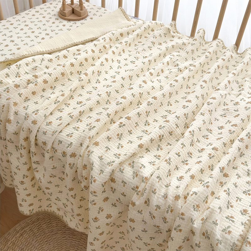 婴儿豆豆毯纯棉A类敲柔软婴儿小被子夏季盖毯幼儿园小毯子午睡被