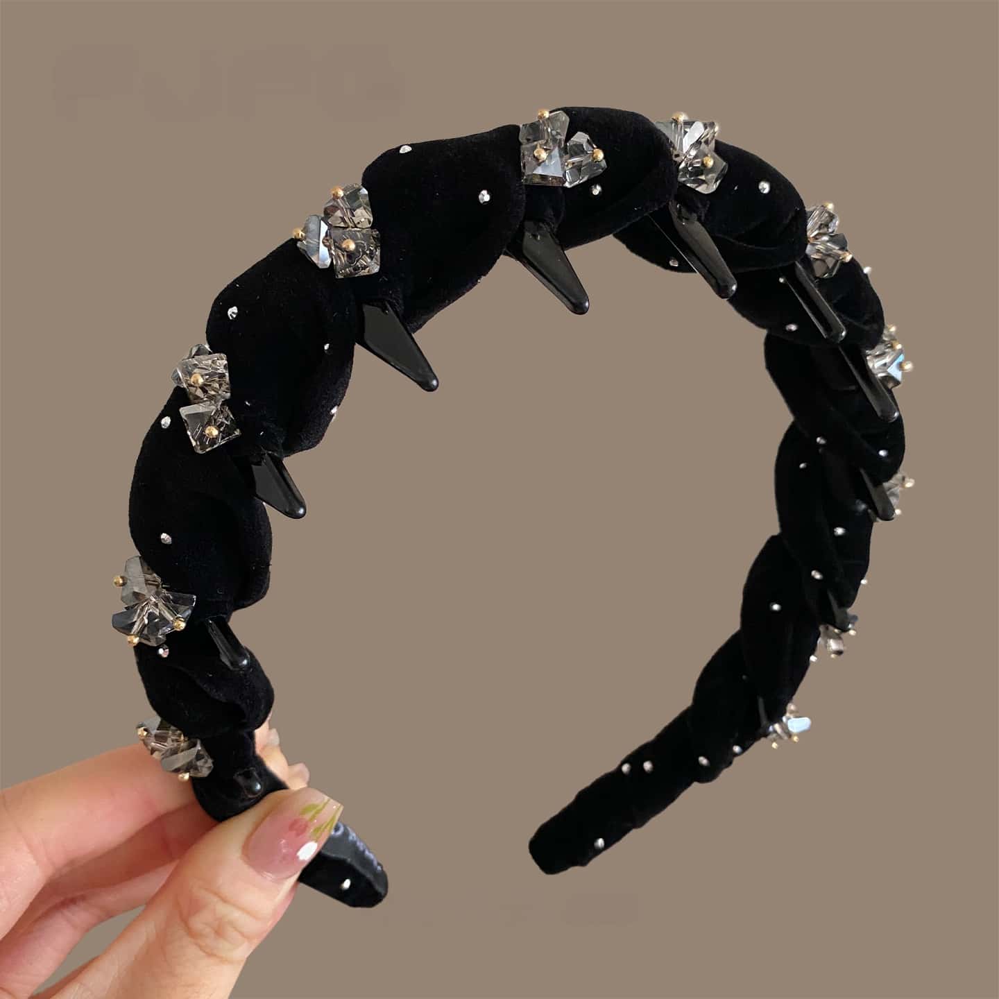 原版现货星钻密语手工编织高颅顶发箍女整理碎发显脸小压发头箍新