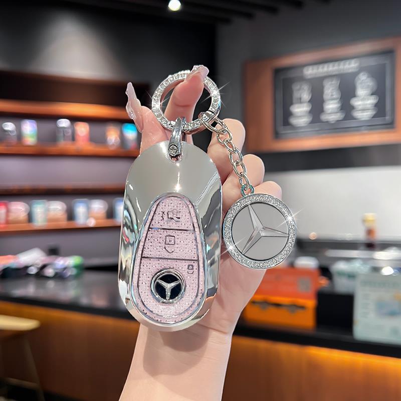 适用于25款奔驰钥匙套C级C260L女C200L壳E300L包GLC300扣S级S400L