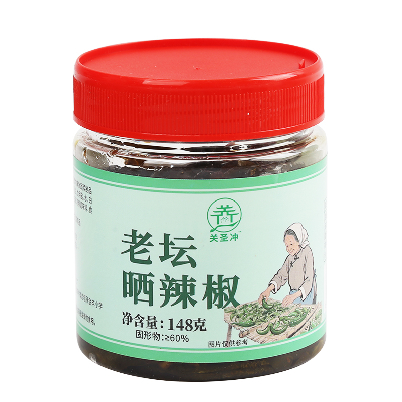 湖南老坛晒辣椒干辣椒农家腌制网红即食香辣下饭菜拌饭拌面菜咸菜