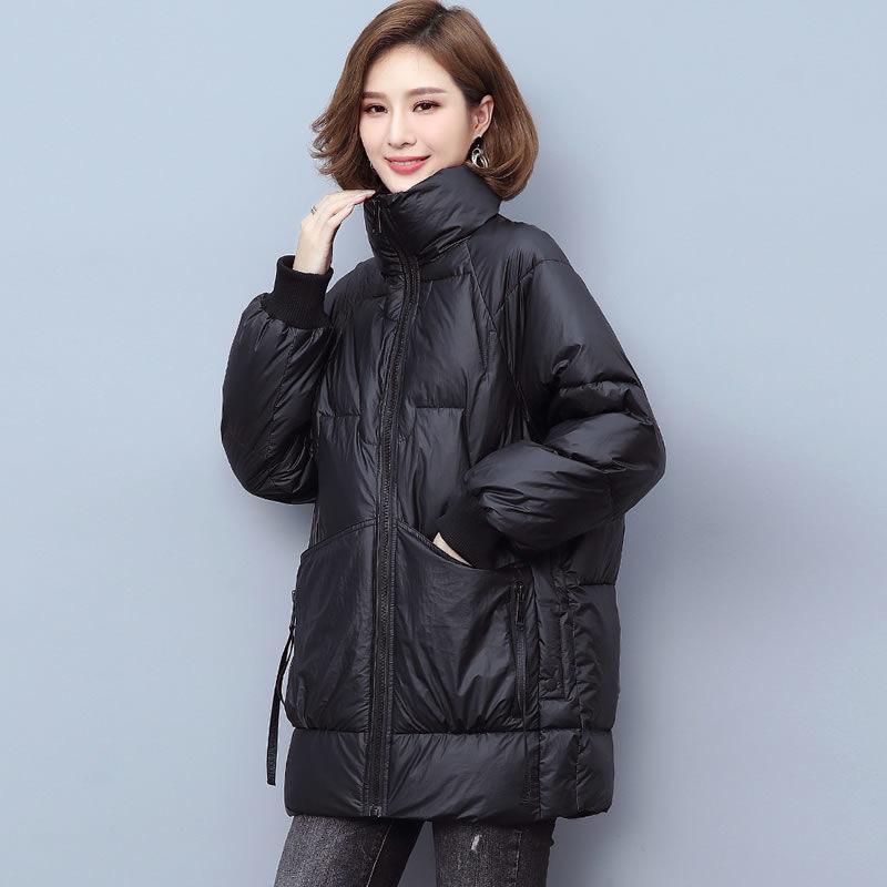 韩版时尚中长款棉服棉衣女款短款显瘦棉袄洋气棉袄外套面包服