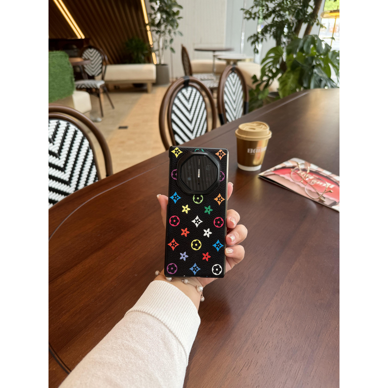 适用于华为Mate XT/XTs三折叠时尚字母皮革折叠手机壳 单后壳