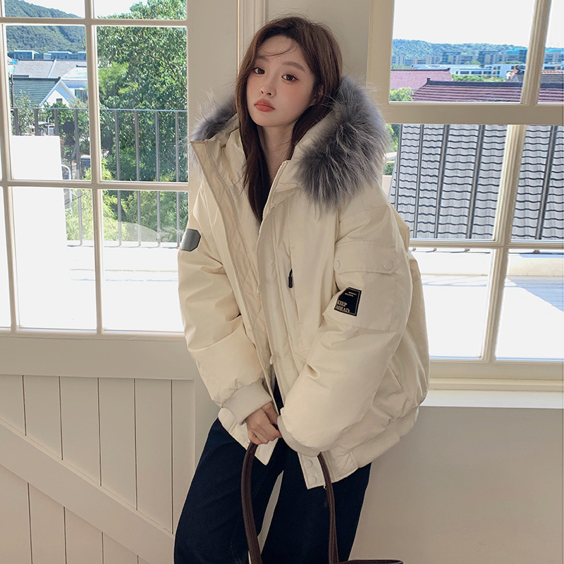 韩系棉服女2025冬季新款oversize宽松棉衣学生保暖面包服棉袄外套