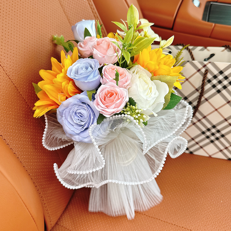 毕业季礼物仿真花束手捧花向日葵假花高考同学老师送礼拍照手拿花