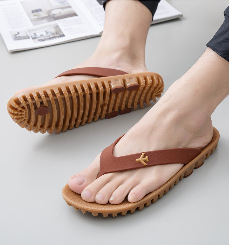 越南橡胶厚底拖鞋防滑耐磨牛筋底休闲夏季男士拖鞋潮流百搭沙滩鞋