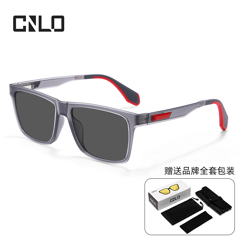 CNLO【Delyar】专属原版运动款超轻中框复古半框黑框偏光太阳镜墨镜