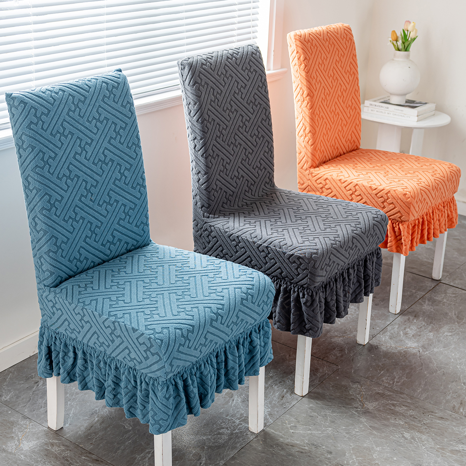 防猫抓椅子套罩四季家用餐椅坐垫全包弧形通用高端弹力桌椅保护套