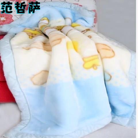 冬季婴儿毛毯宝宝毛毯拉舍尔双层加厚幼儿园儿童午睡毯盖毯毯子