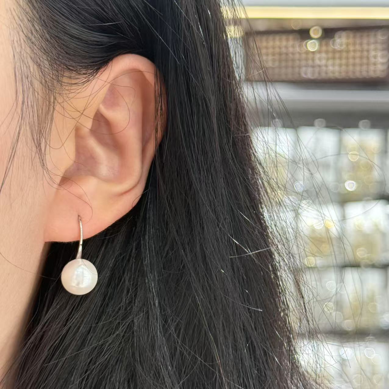 铜合金仿珍珠耳饰 1199 超高版 美讯家珠光高跟鞋简悦风耳环