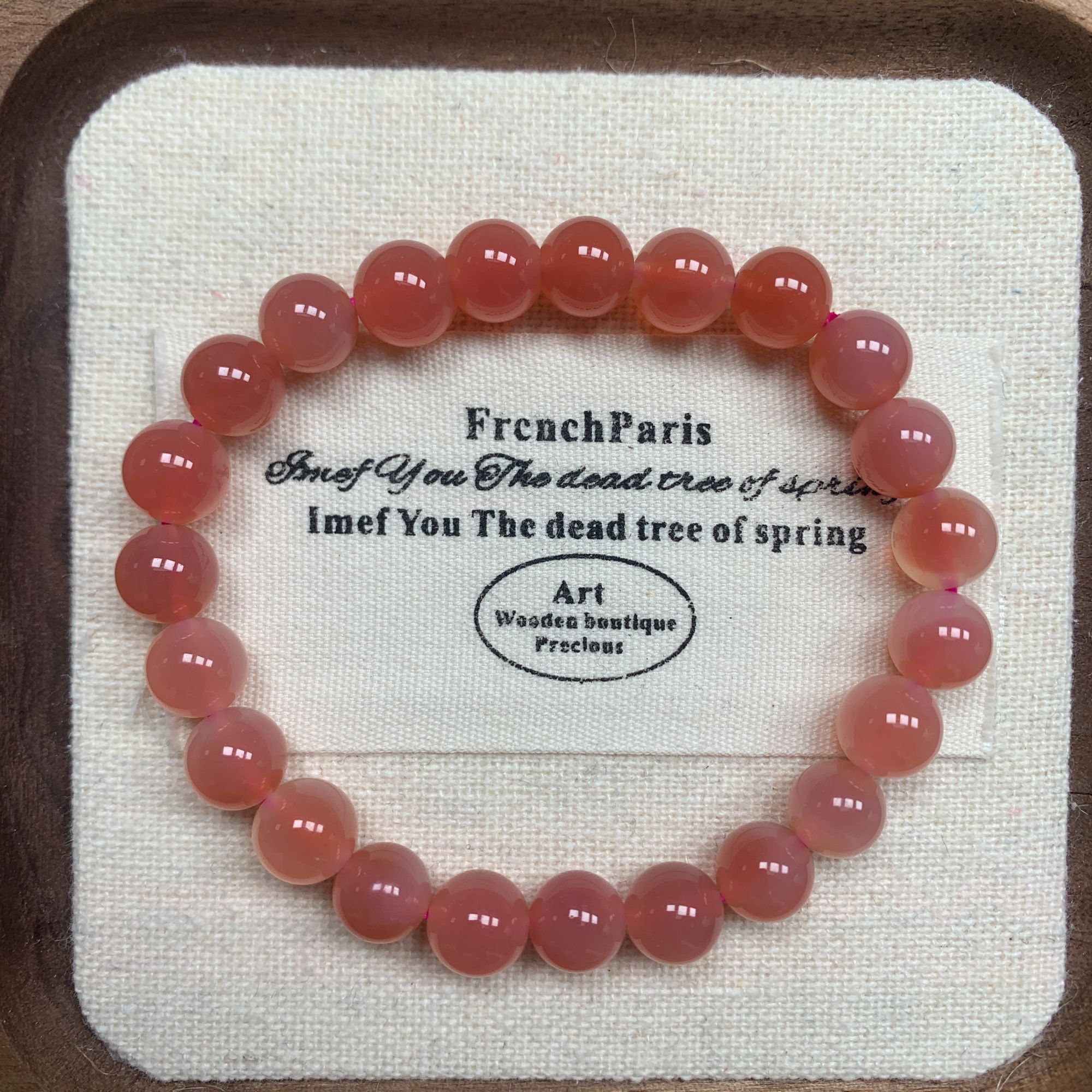 手链 「绯霞渐染・粉珠纳福」GlowCity天然粉珠子转运手串轻奢饰品