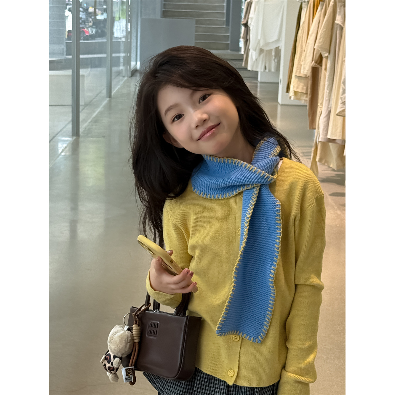 精选-72272-TBB花与寻女童开衫毛衣2025秋季新款针织保暖中大童