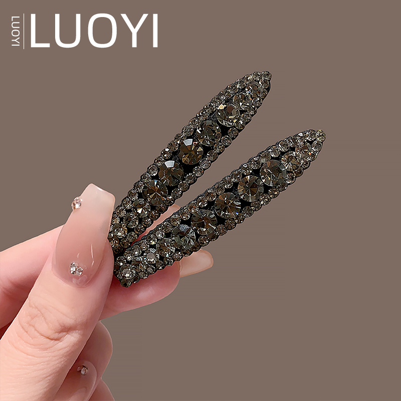 6cm 韩式新款满钻发夹bb夹女前额刘海边夹高级感碎发夹掰掰夹头饰