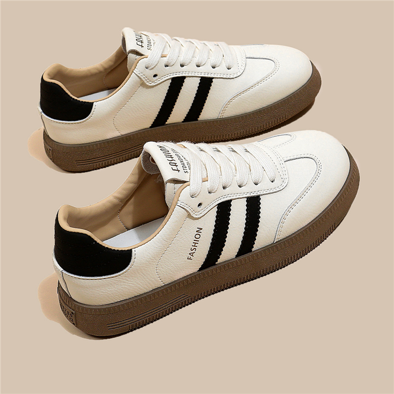 真皮德训鞋女款爆款2025新款秋季鞋子女ins潮牌百搭平底复古板鞋