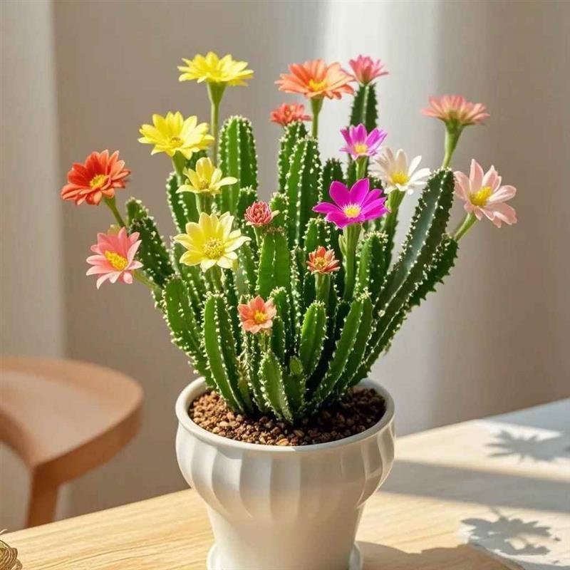 开花万重山桌面绿植仙人掌多肉盆栽室内花卉防辐射植物耐阴好养