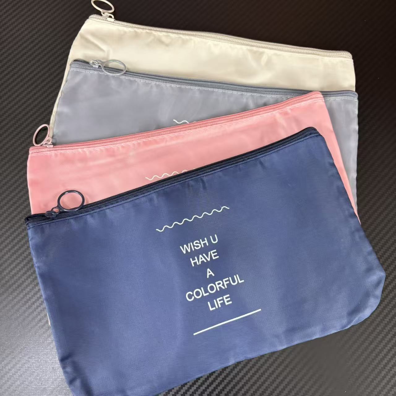 发5个【26.5*16有无印花随机】圆扣防水袜子收纳袋