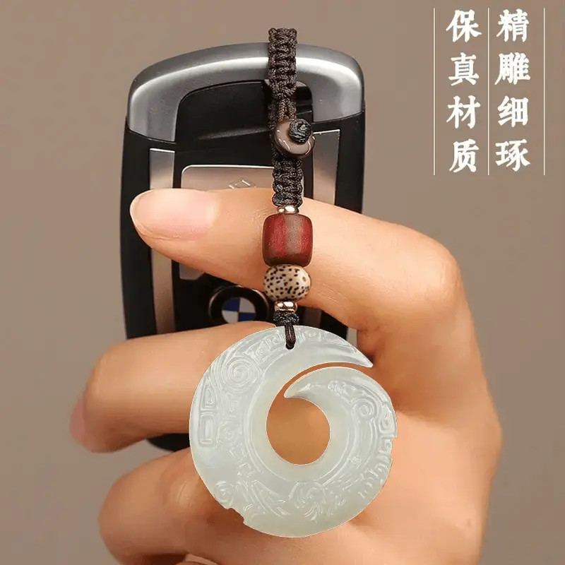 2026新款时来运转平安扣福运长青招財钥匙扣寓意驾车个人祥云绳