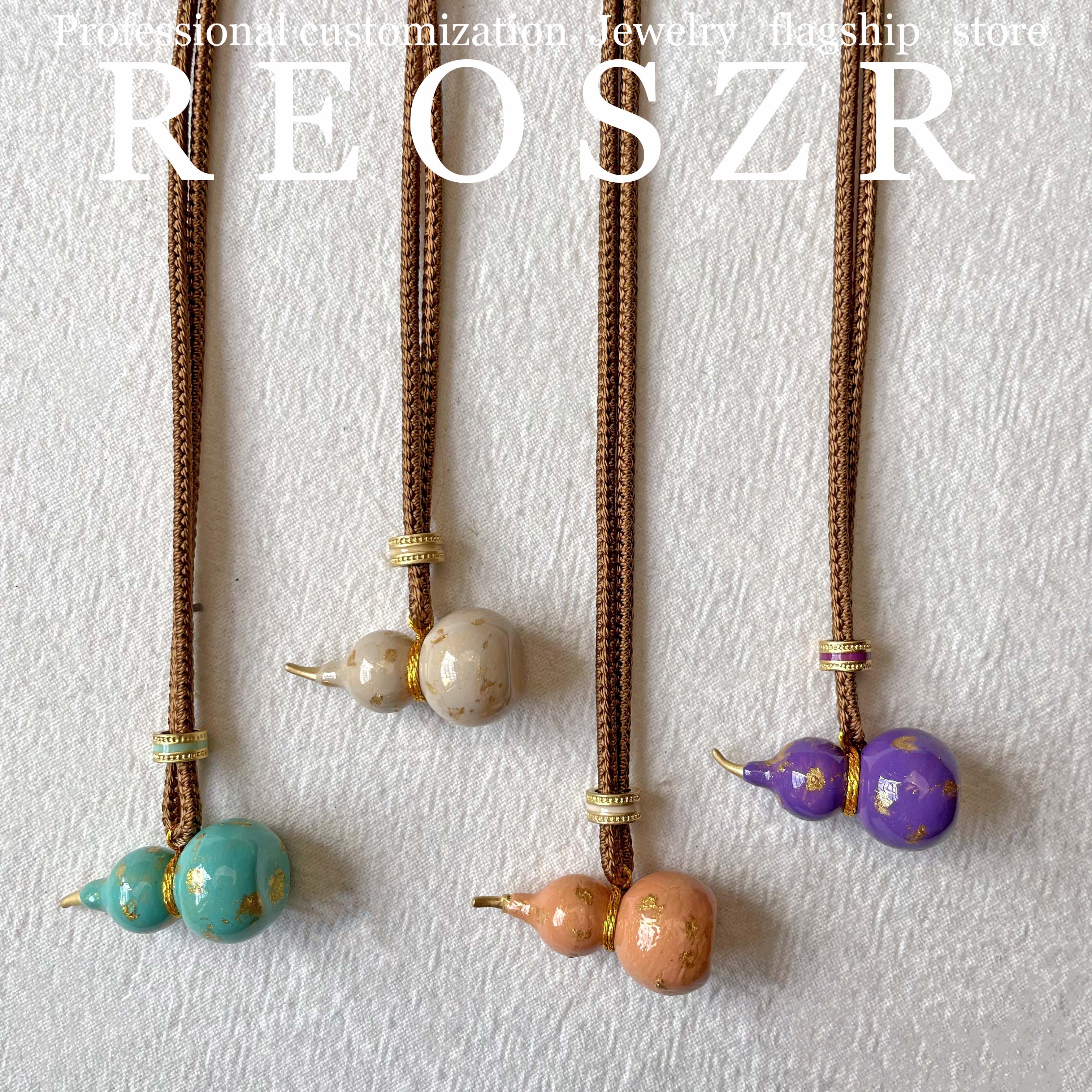 Reoszr/洛恣 铜合金项链 【星箔】原创手工复古风个性百搭葫芦项链