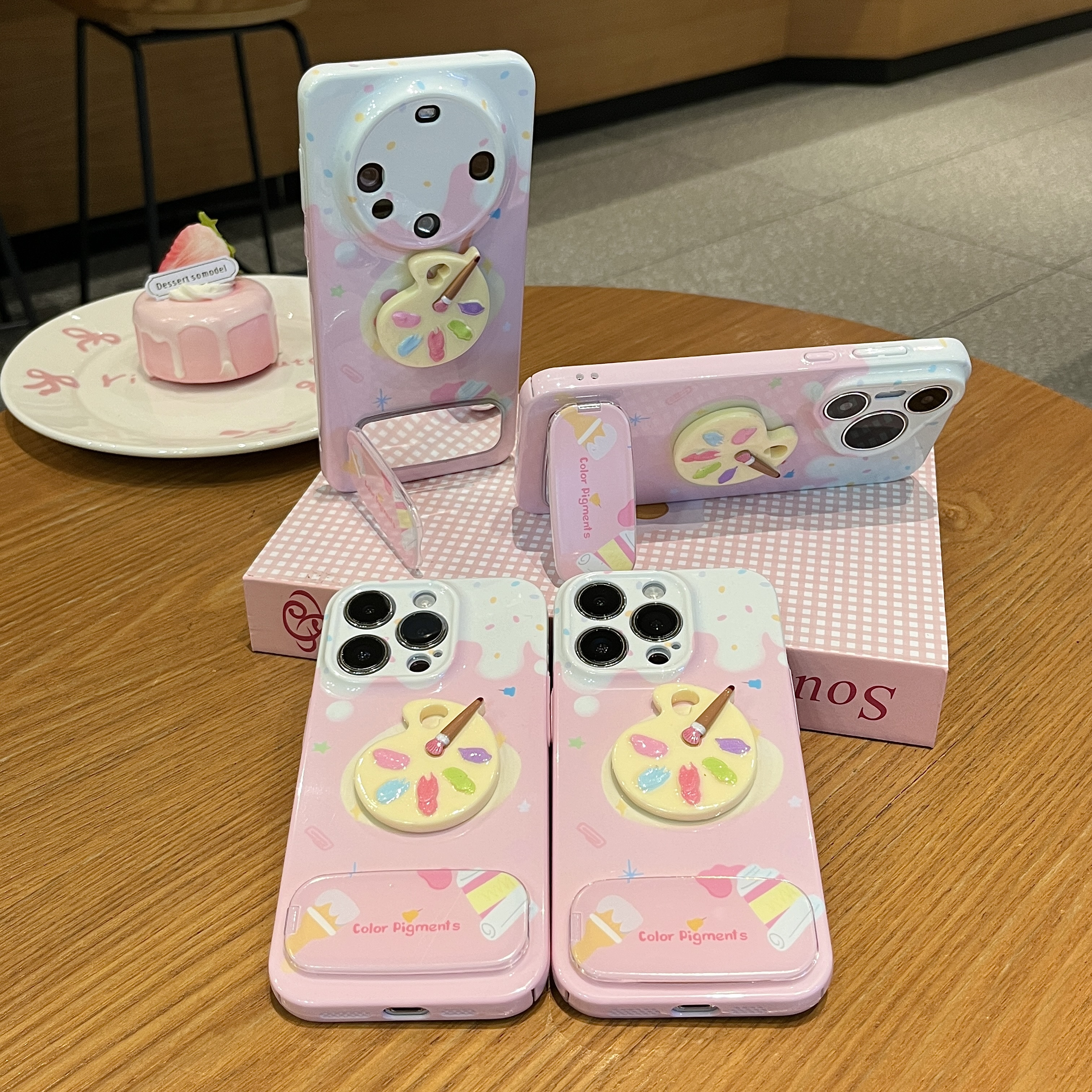 雅天立涂鸦绘画调色盘适用iPhone苹果16手机壳华为P70vivoppo小米