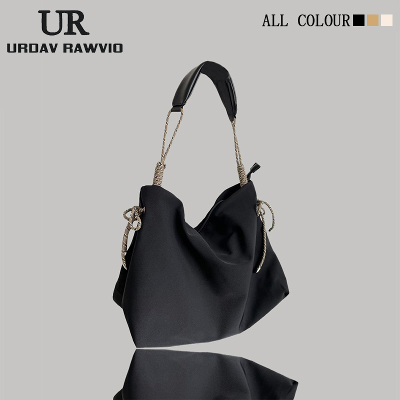 URDAV RAWVIO包包女2025新款休闲百搭通勤包大容量帆布单肩托特包