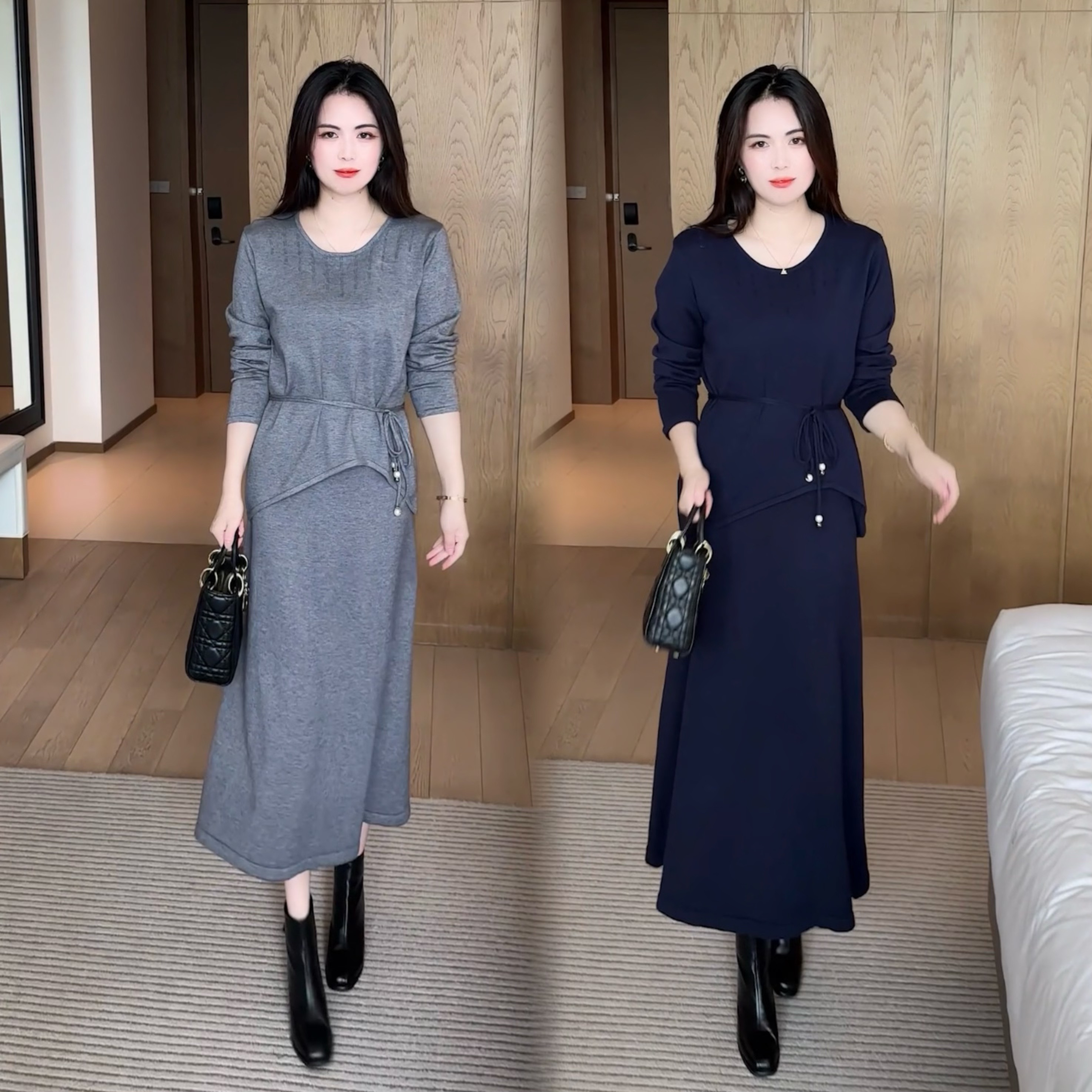 宽松INS风时尚套装女2025秋季新款韩版休闲风大码显瘦优雅套裙潮