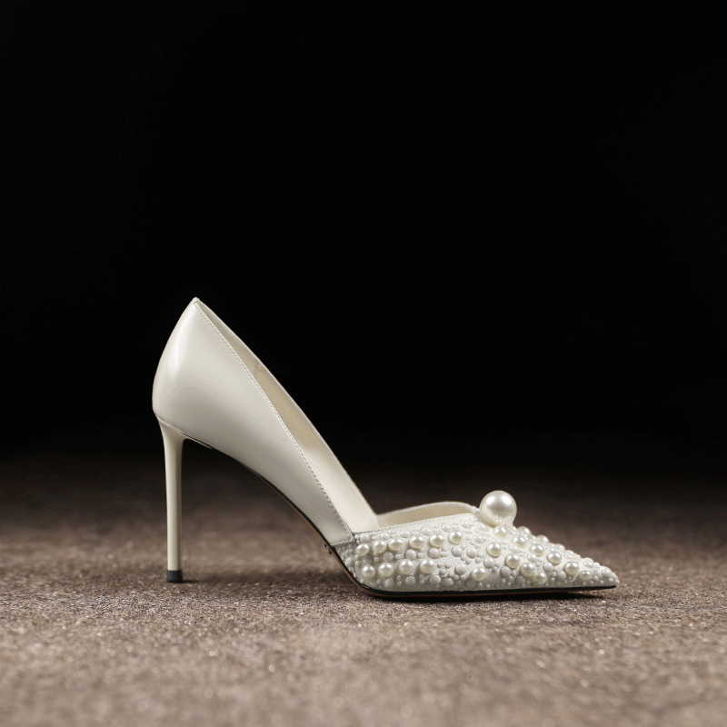 减龄仙女风高跟鞋轻奢高端小香风鞋子春季新款洋气浅口单鞋百搭