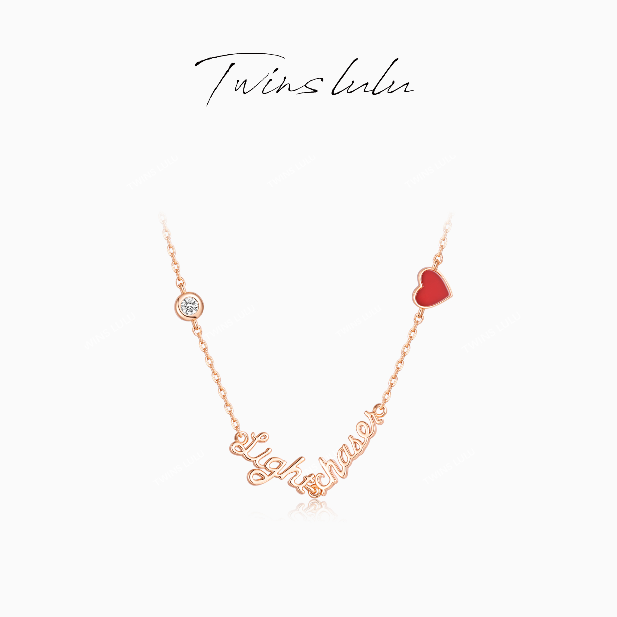 TWINS LULU 镀K金 字母锁骨链项链高级感首饰TSJ10081