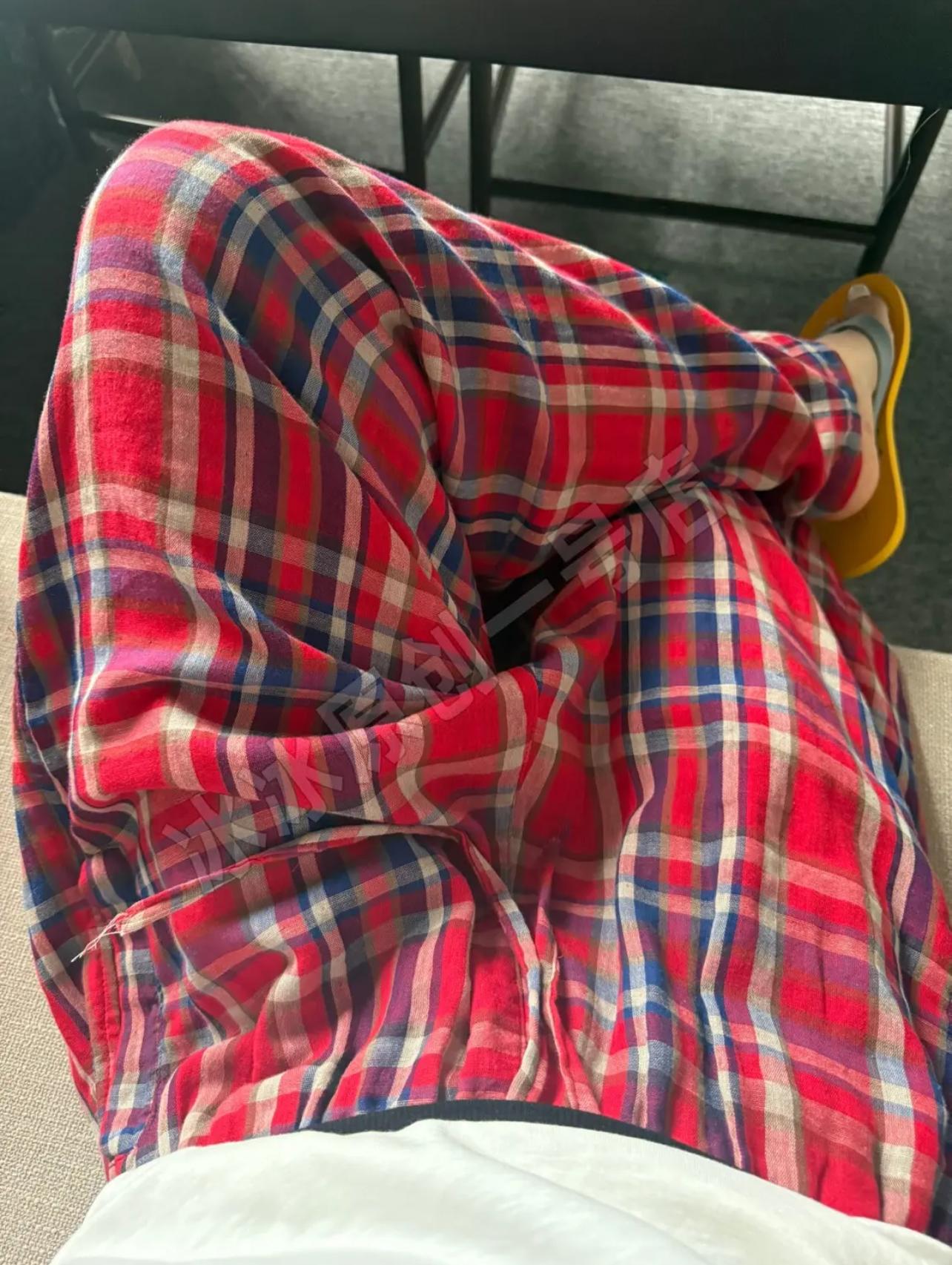 【冰冰一号店】386夏款婴儿棉纱撞色格弯刀裤休闲原创复古高定