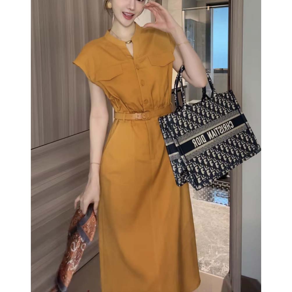 夏季连衣裙法式优雅裹身连衣裙修身裙子多巴胺穿搭显瘦气质2556