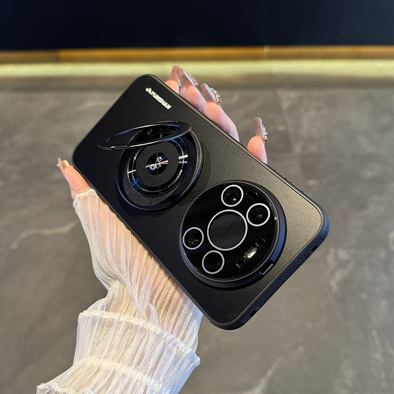 适用于华为mate80promax手机壳磨砂旋转支架70Air全包p80磁吸散热