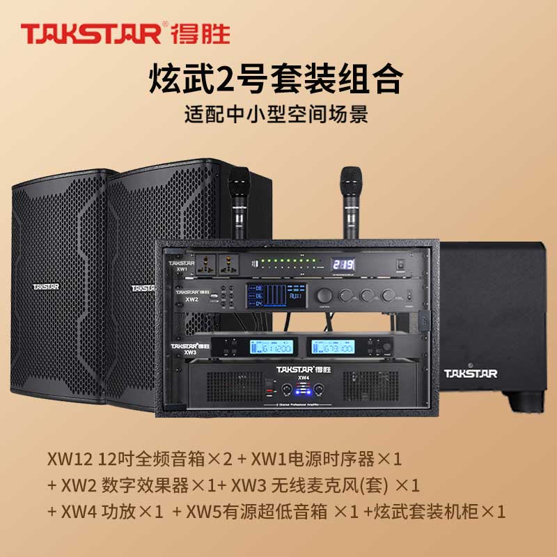 得胜 XW炫武2号（12吋）一站式免调试K歌系统饭店包房适用