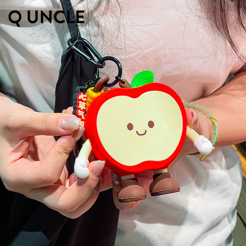 ININHOME苹果卡通耳机包挂件迷你收纳包钥匙零钱收纳硅胶包ZW